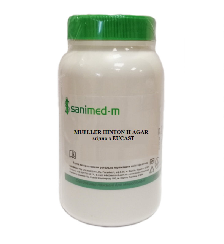 Агар Мюллера-Хінтона II / MUELLER HINTON II AGAR згідно з EUCAST, Sanimed-M